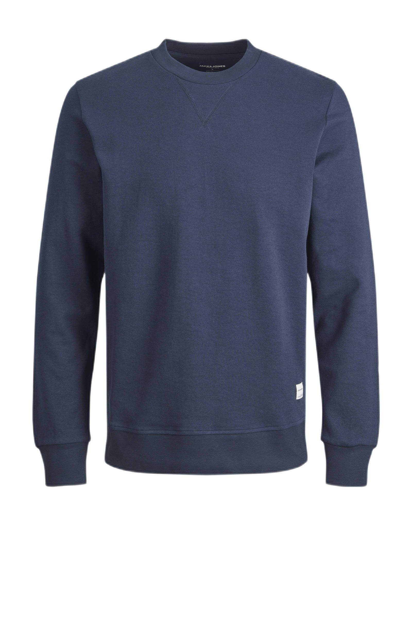JACK & JONES ESSENTIALS sweater JJEBASIC donkerblauw online kopen