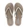 Ilse Jacobsen teenslippers met glitters taupe