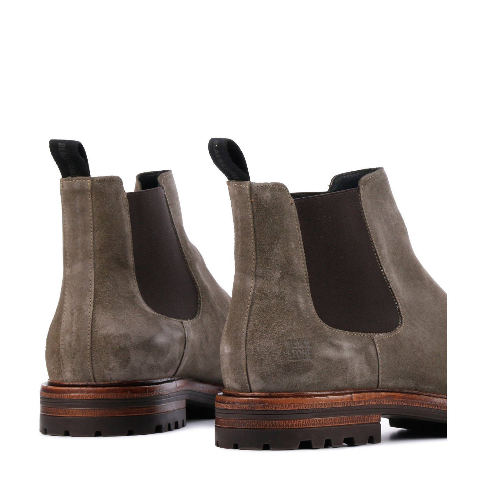 Genuine-Suede Hype Sole Chelsea Boots In Black