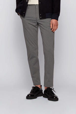 gemêleerde tapered fit chino donkergrijs