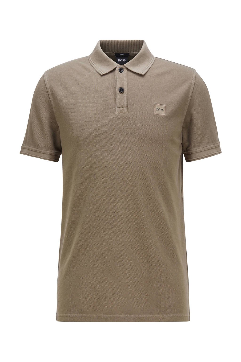BOSS Casual slim fit polo zand, Zand