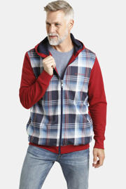 Jan Vanderstorm Sweatvest OEYSTEIN Plus Size Met Printopdruk Donkerblauw 17033026 Jan Vanderstorm Sweatvest OEYSTEIN Plus Size Met Printopdruk Donkerblauw 17033026