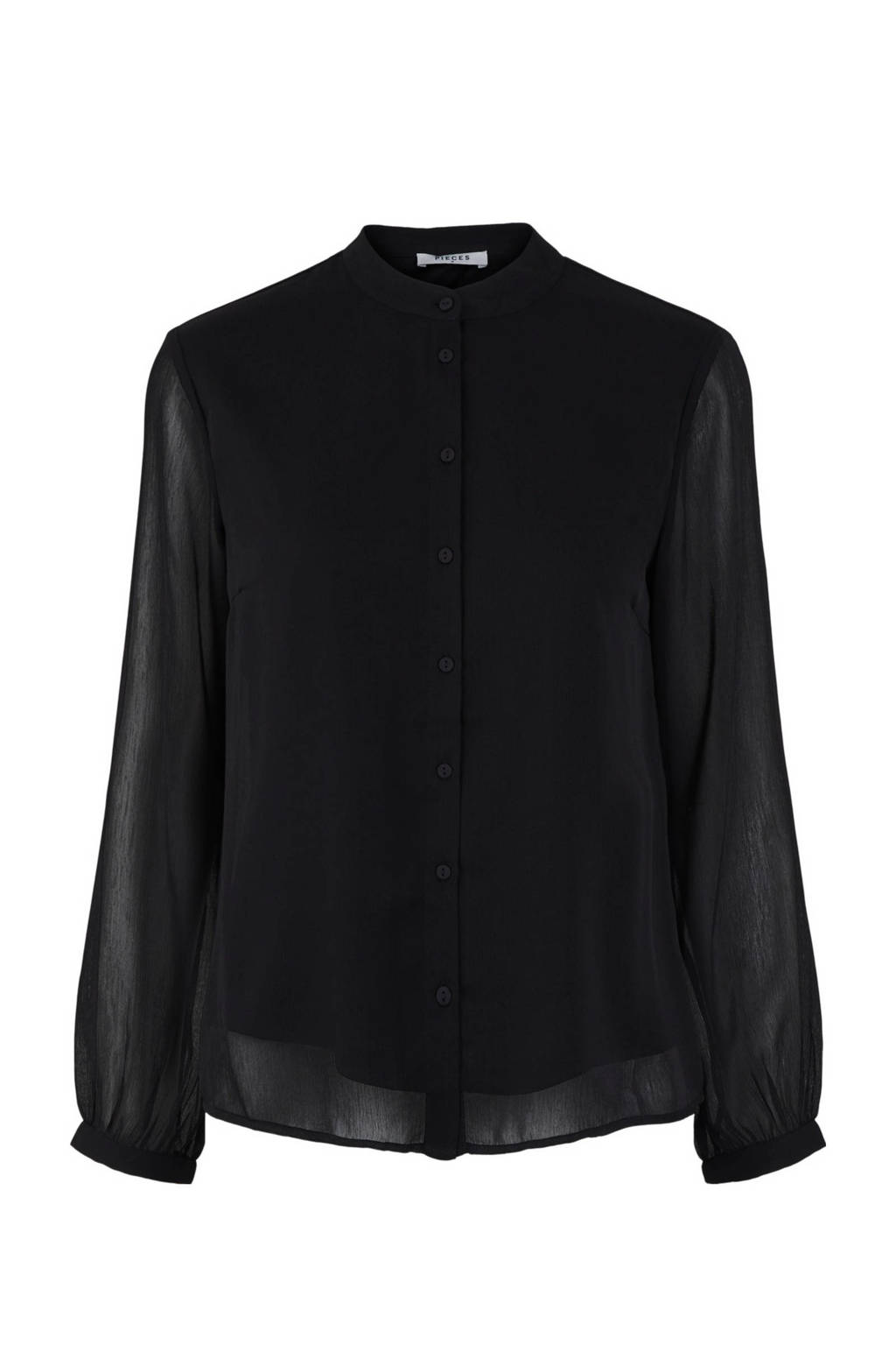 PIECES blouse zwart, Zwart