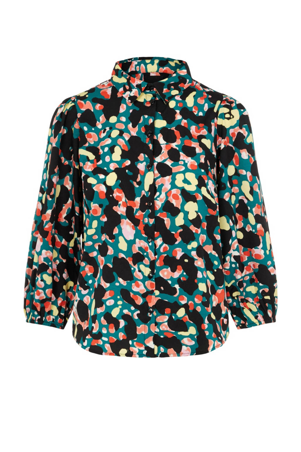PIECES top met all over print groen, Groen
