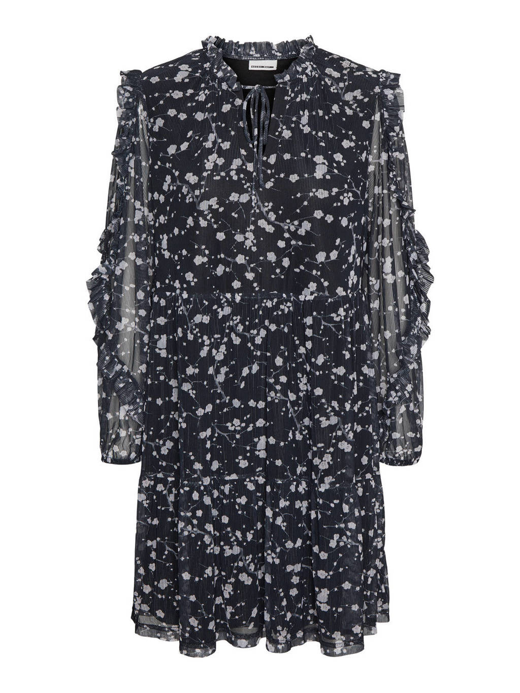 NOISY MAY blousejurk met all over print zwart, Zwart