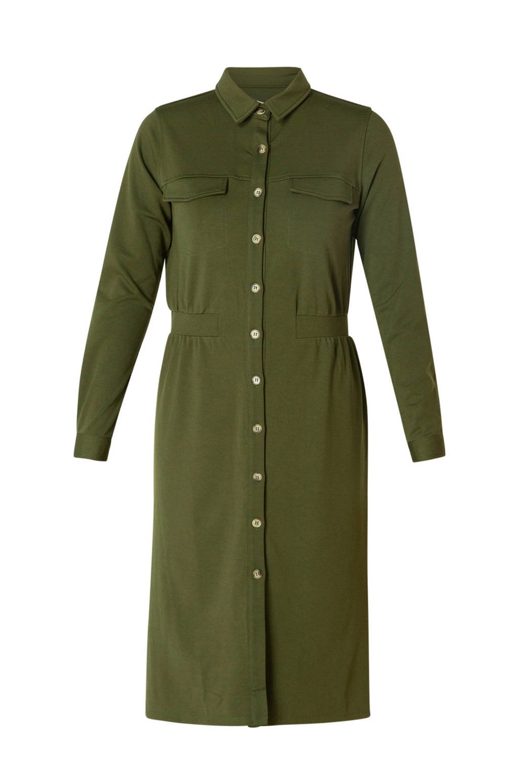 Ivy Beau blousejurk olijfgroen, Olijfgroen