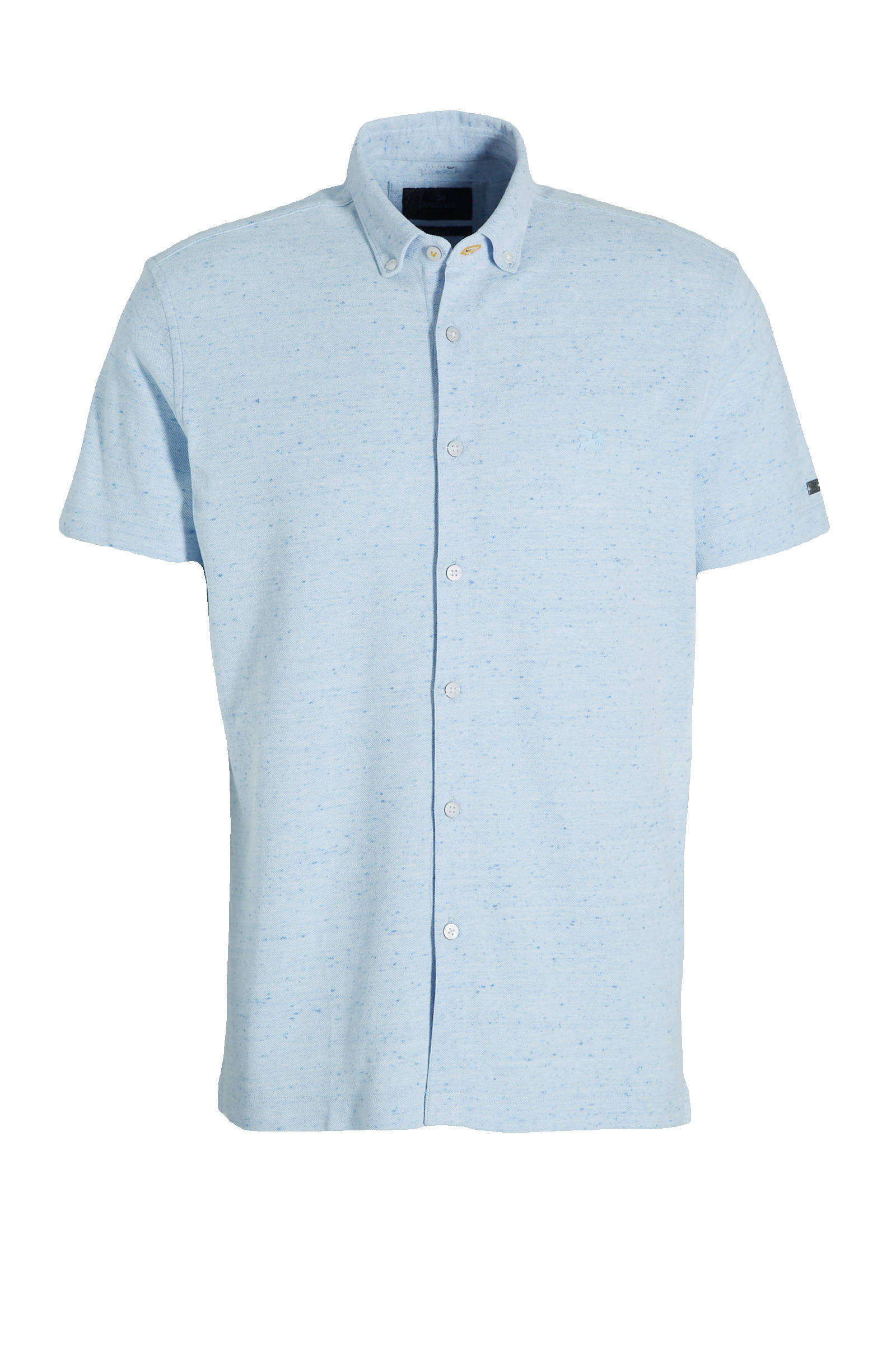 Vanguard gemêleerd regular fit overhemd lichtblauw online kopen