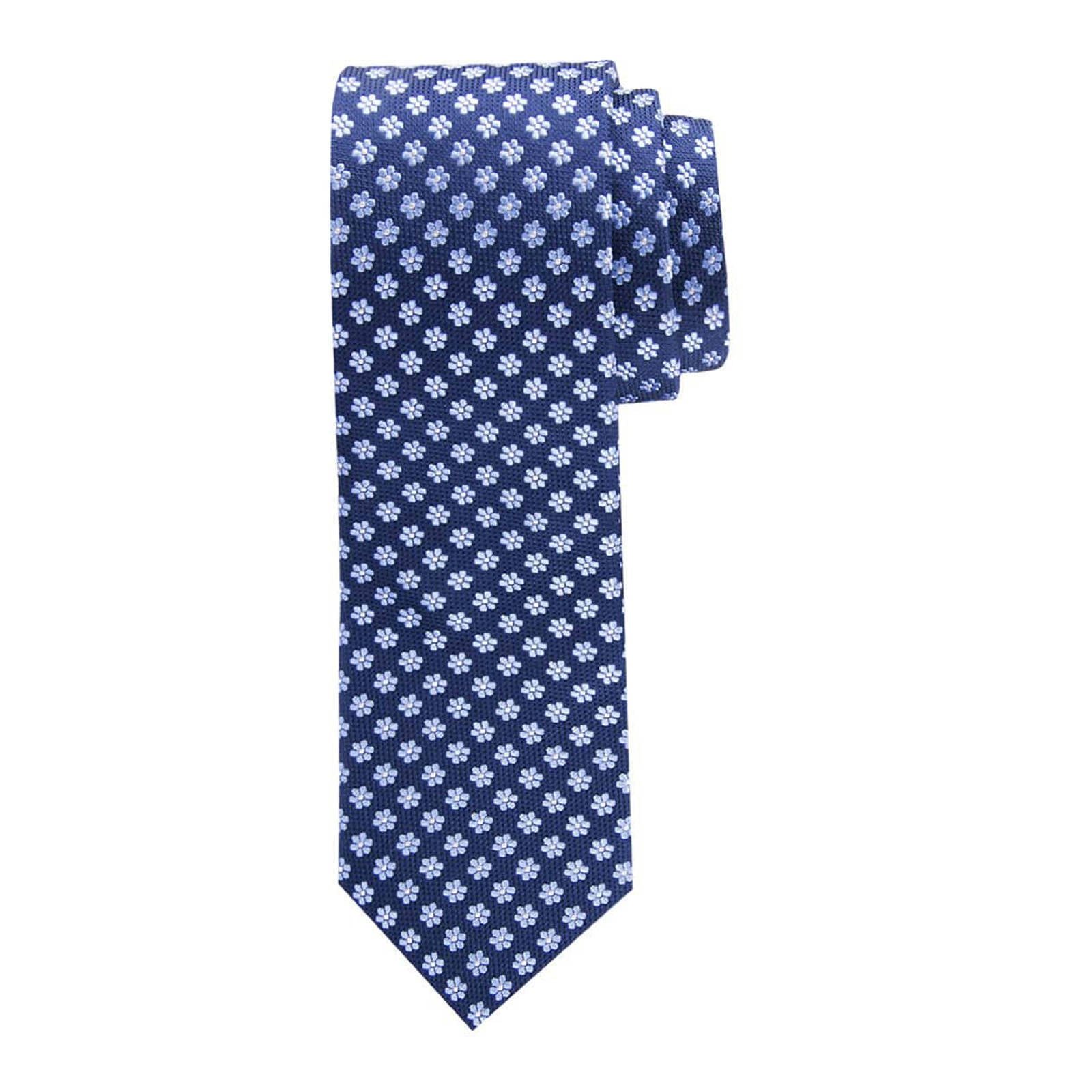 Profuomo stropdas blauw bloem motief zijde ONE SIZE online kopen