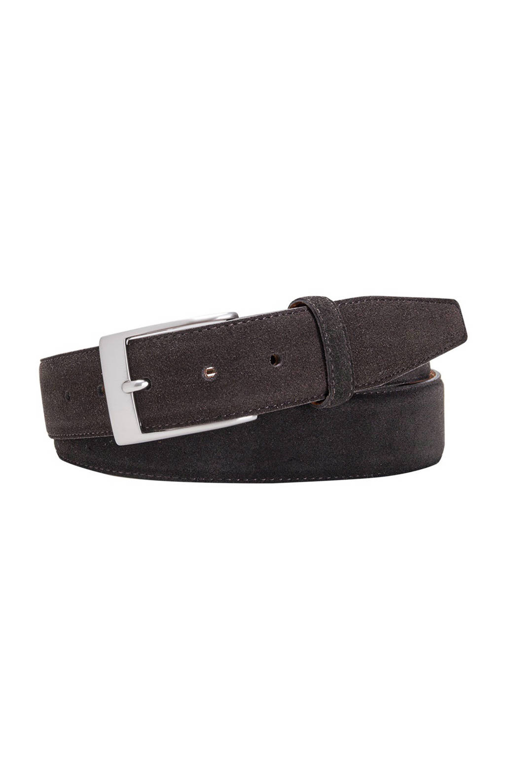 Profuomo suède riem donkerbruin, Donkerbruin