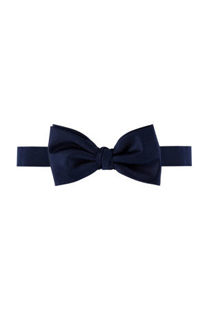 zijden vlinderdas donkerblauw