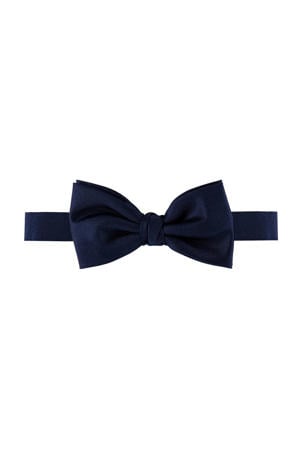 zijden vlinderdas donkerblauw