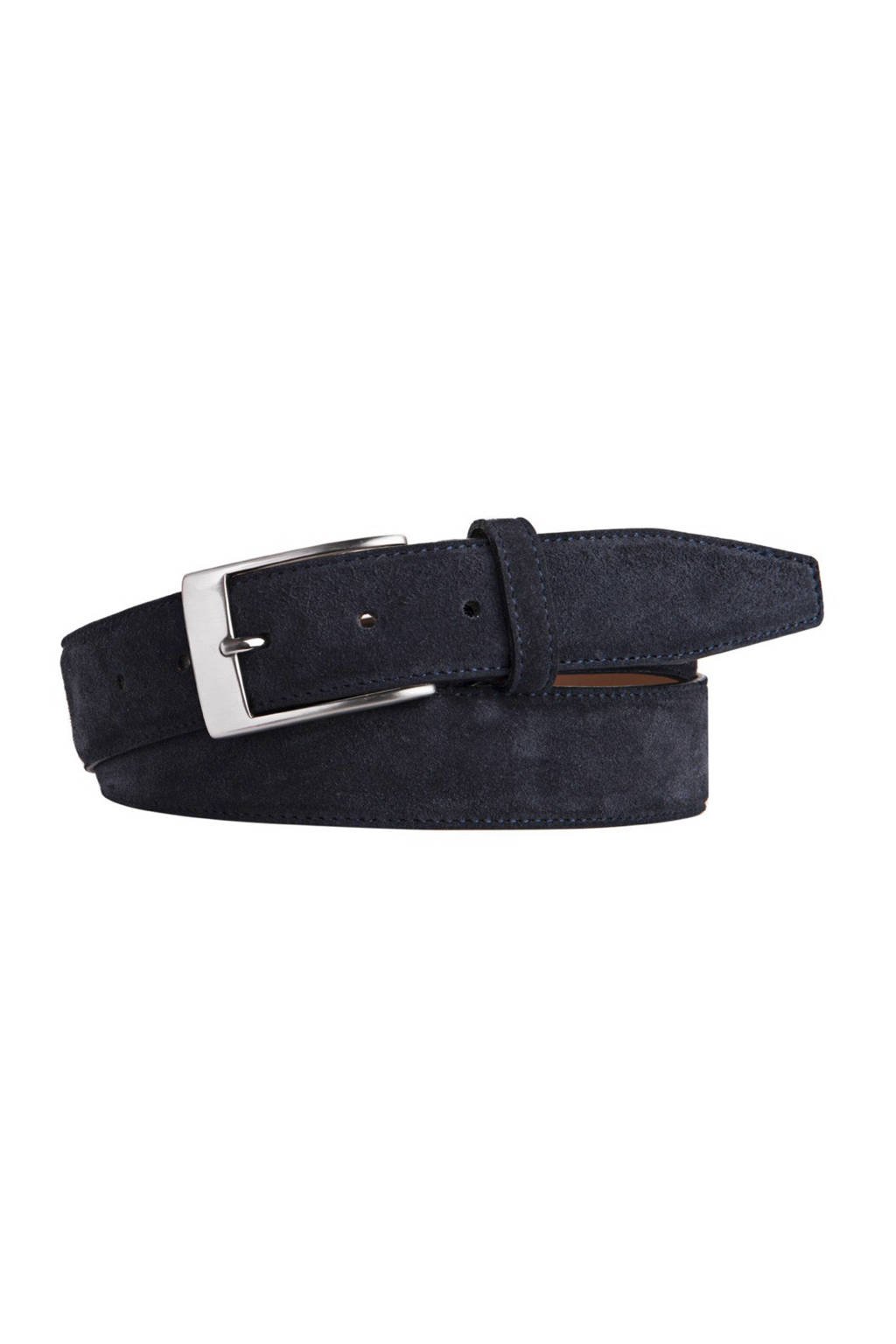 Profuomo suède riem donkerblauw, Donkerblauw