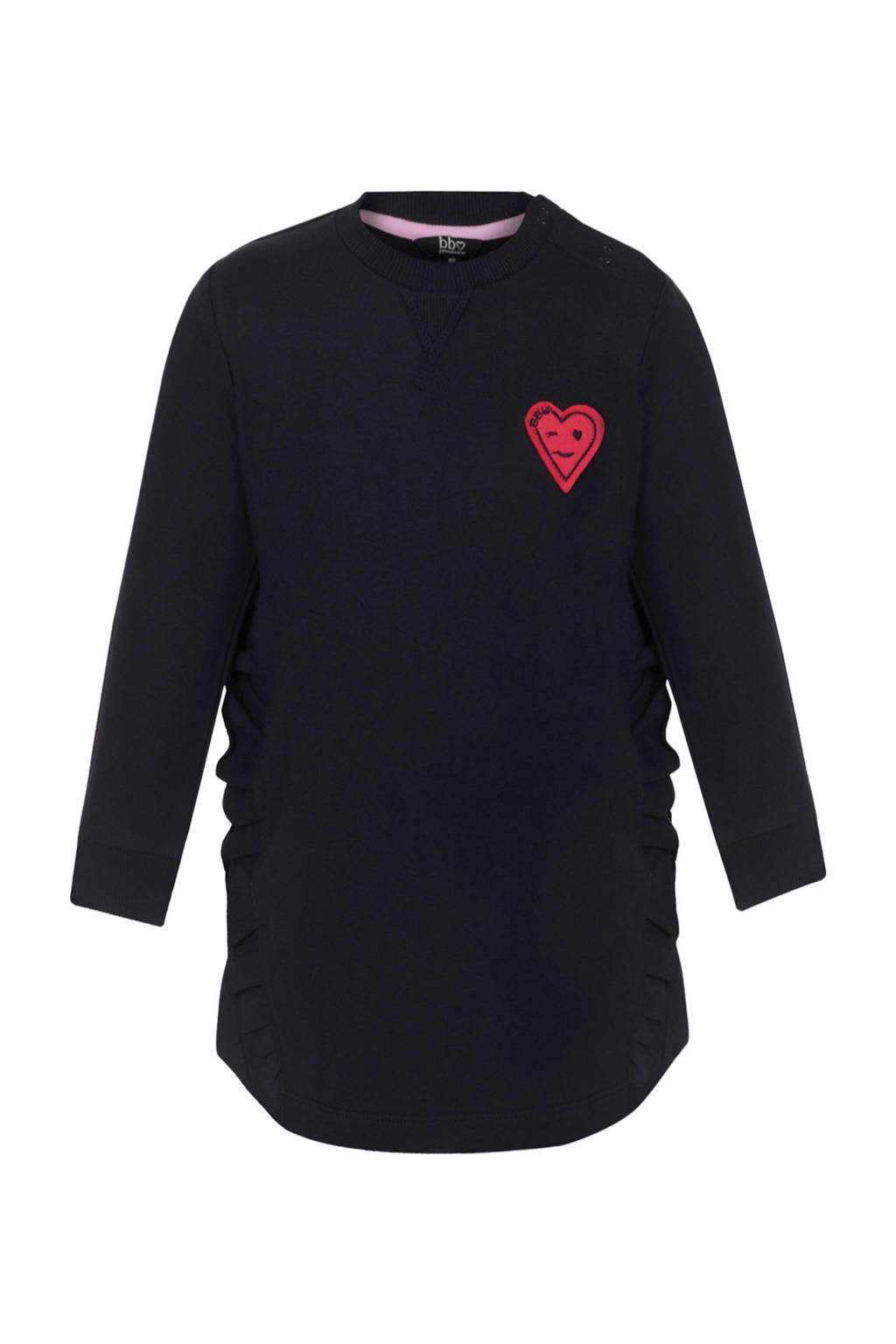 Beebielove jurk met printopdruk donkerblauw/rood, Donkerblauw/rood
