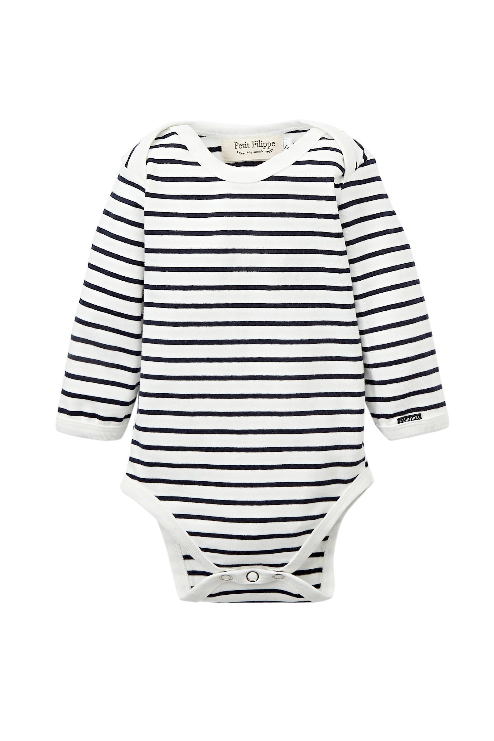 Black and white hot sale striped baby romper