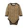 Petit Filippe baby romper lange mouw Leopard beige/zwart