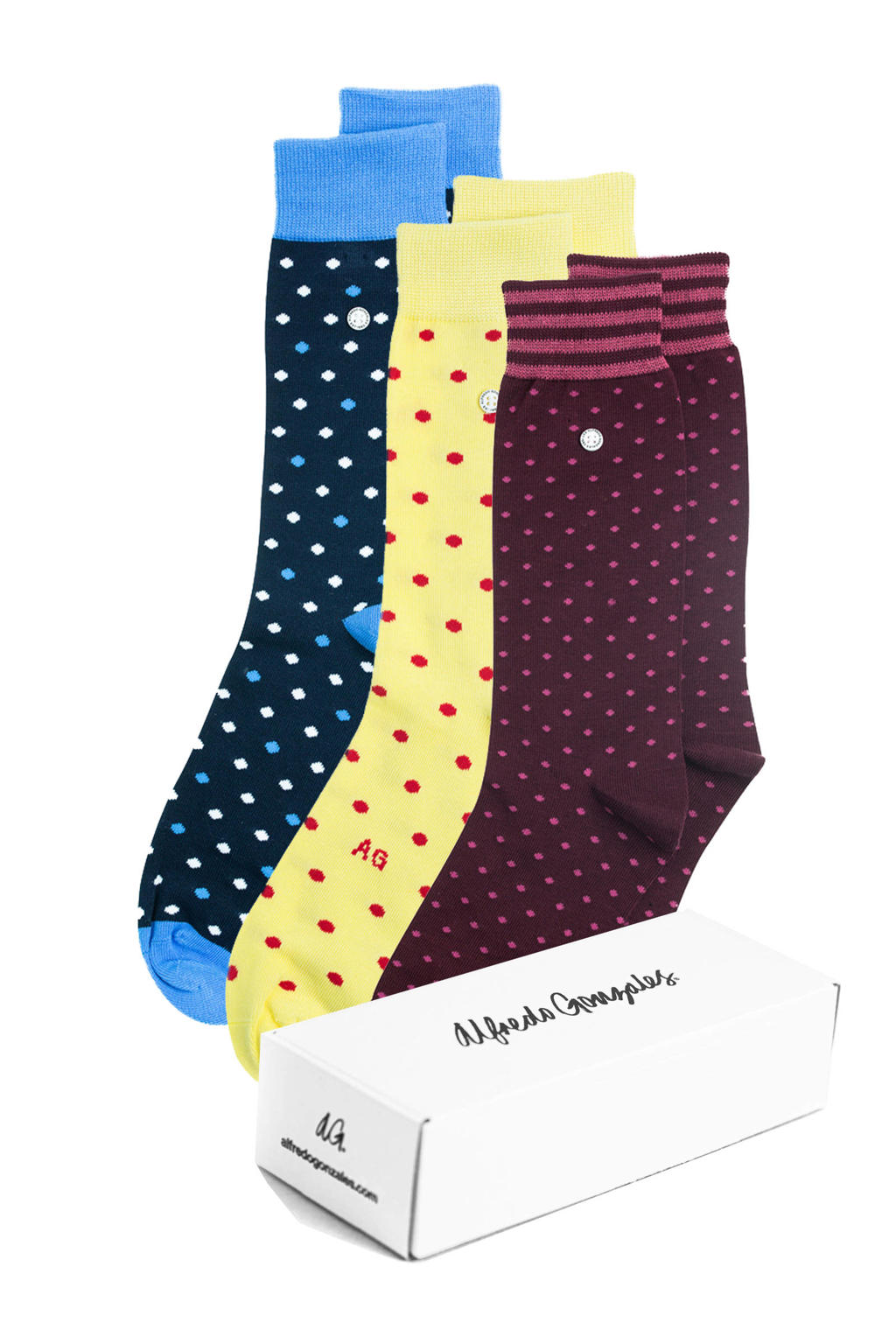 Alfredo Gonzales giftbox sokken - set van 3 Dots multi