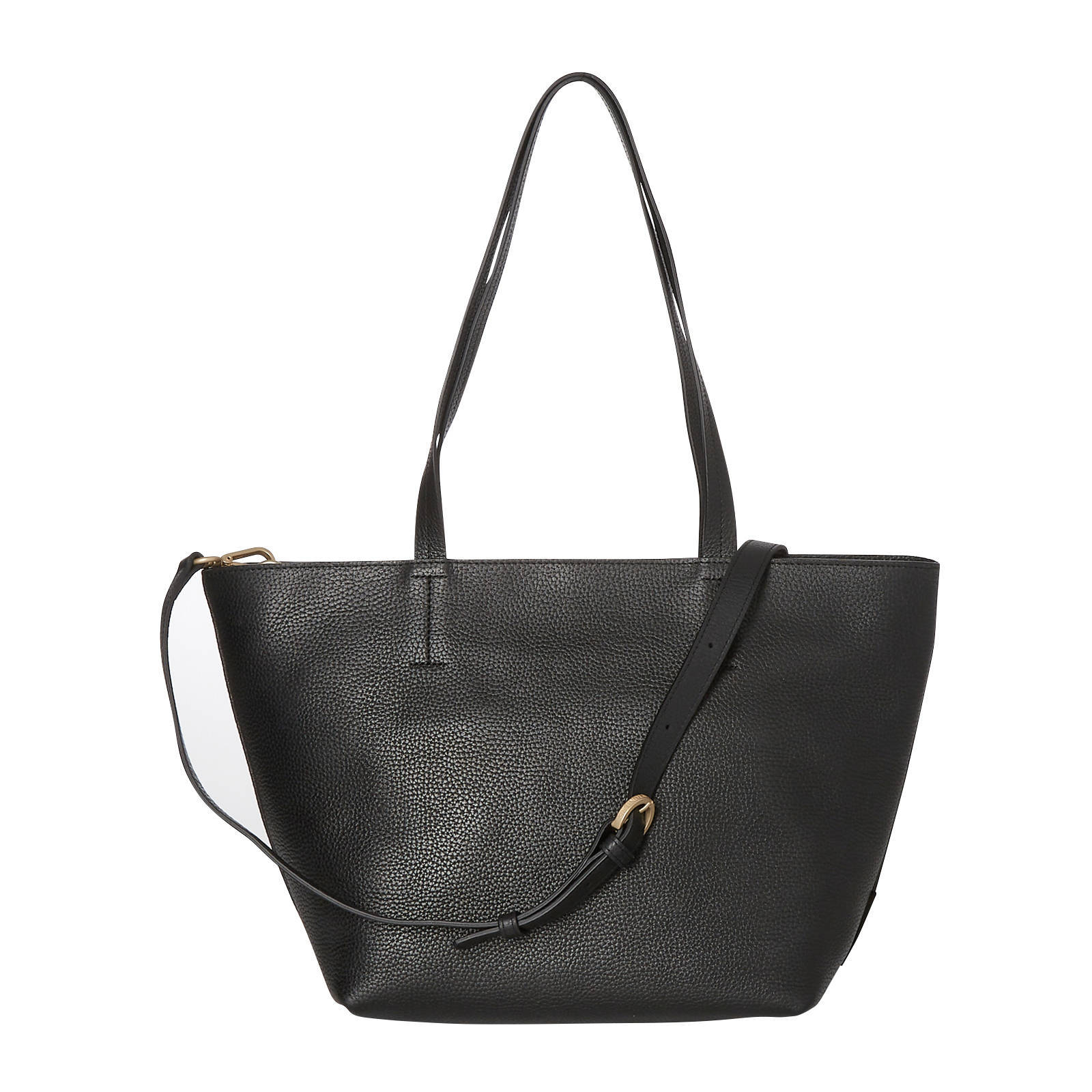 Fred de la Bretoniere leren shopper zwart | wehkamp