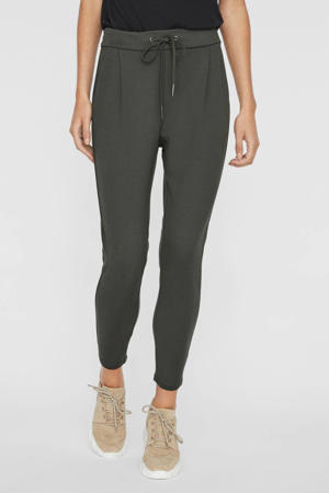 high waist tapered fit broek VMEVA antraciet