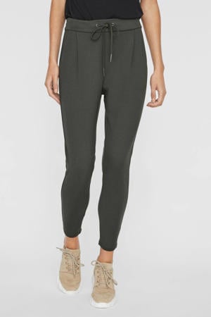 high waist tapered fit broek VMEVA antraciet