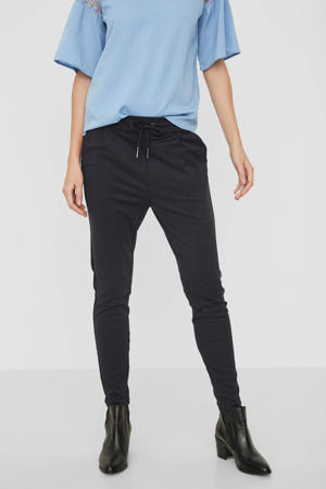 tapered fit broek Eva donkerblauw