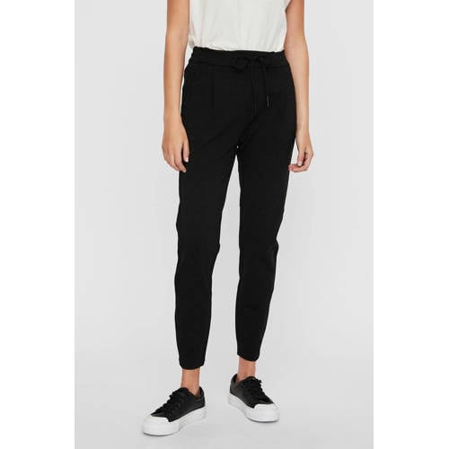 VERO MODA high waist tapered fit broek VMEVA zwart afbeelding