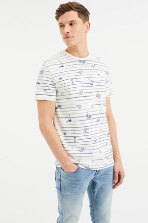T-shirt met all over print wit