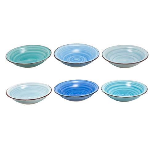 Studio Tavola Studio Tavola Diepe Borden Ocean Blue ø 21 cm - 6 Stuks afbeelding