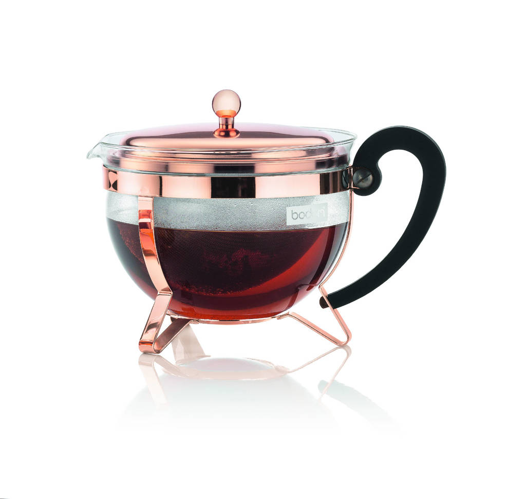 Bodum Theepot Met Filter Chambord Koper (1.5 liter), koperkleurig