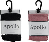 Apollo maillot - set van 2 glitters oudroze/zwart