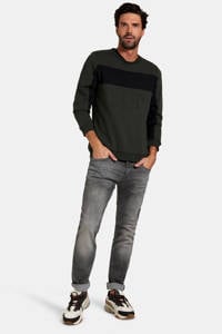 Shoeby Refill sweater Arend met logo donkergroen, Donkergroen