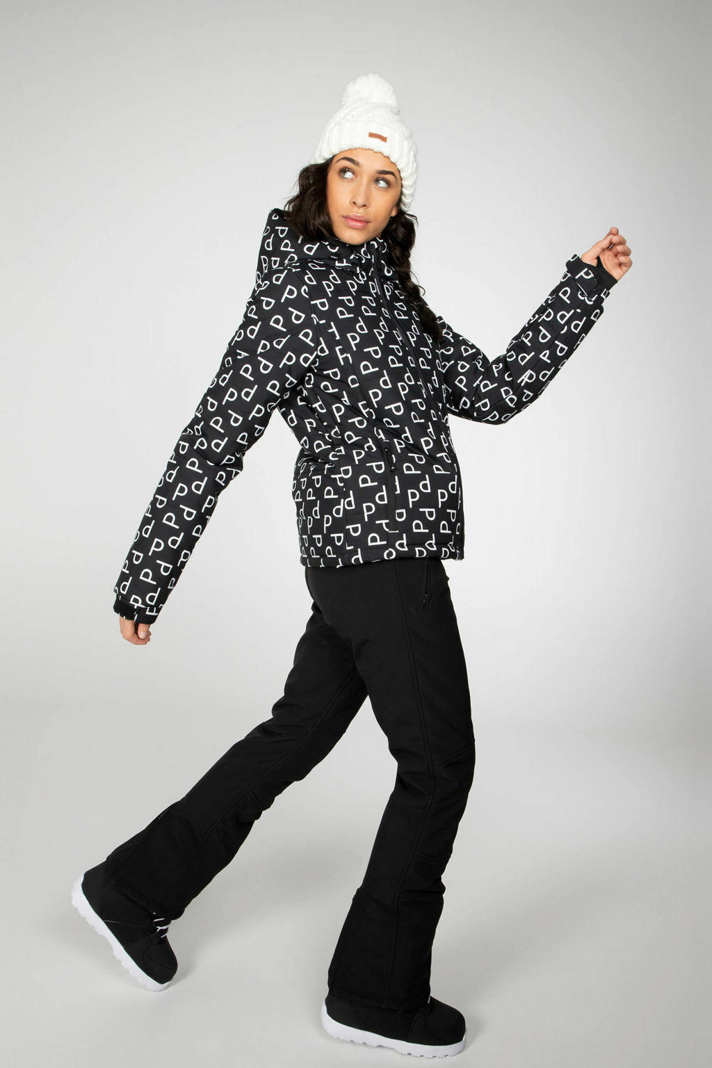 Protest skijack Dallas zwart/goud wehkamp