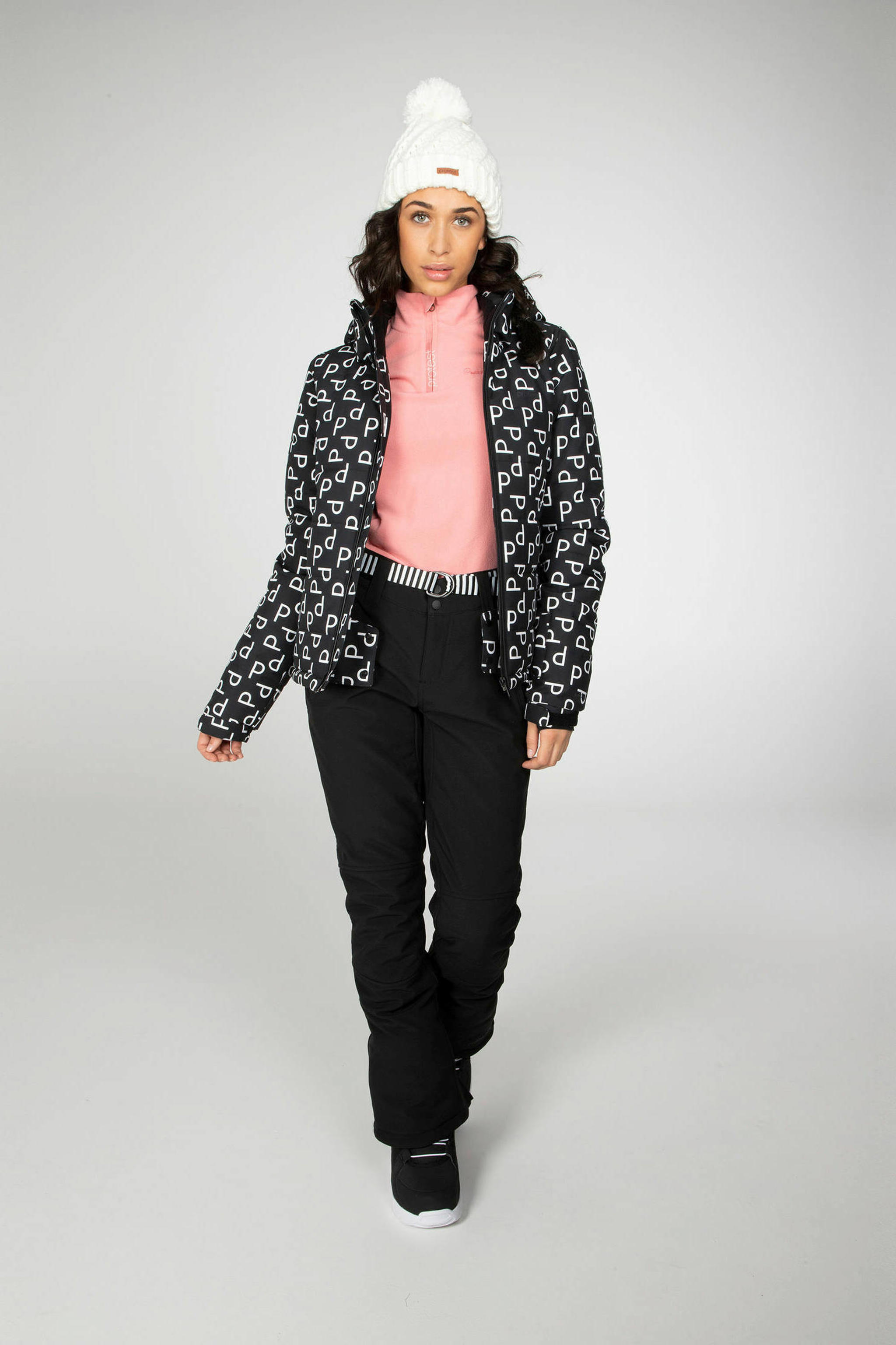 Protest skijack Dallas zwart/goud wehkamp