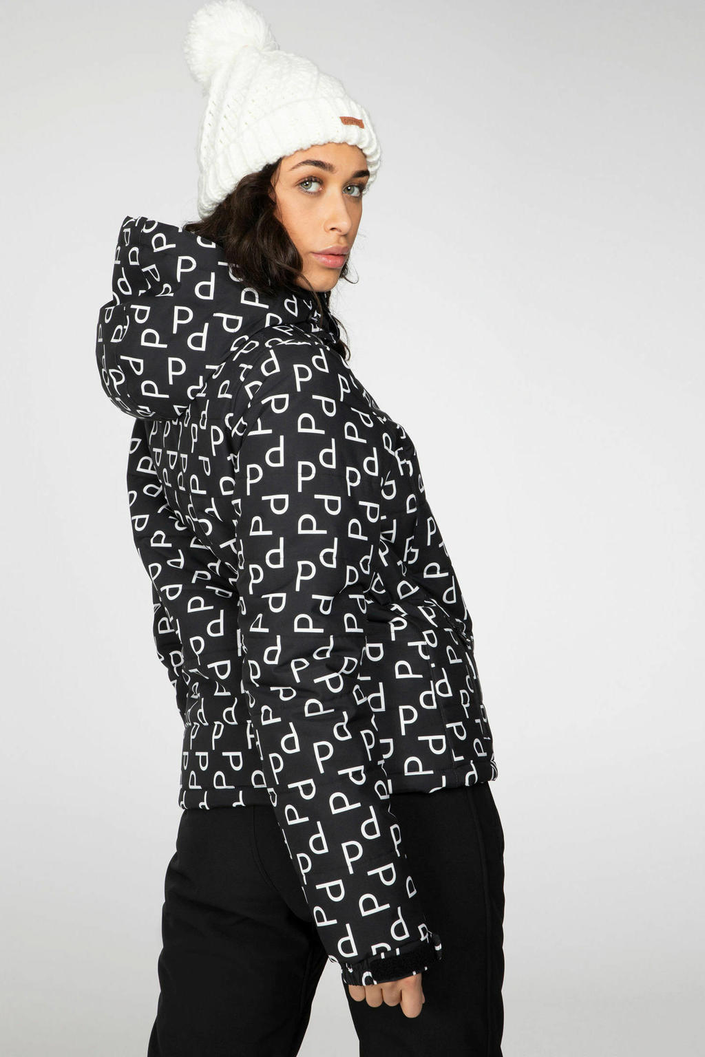 Protest skijack Dallas zwart/goud wehkamp