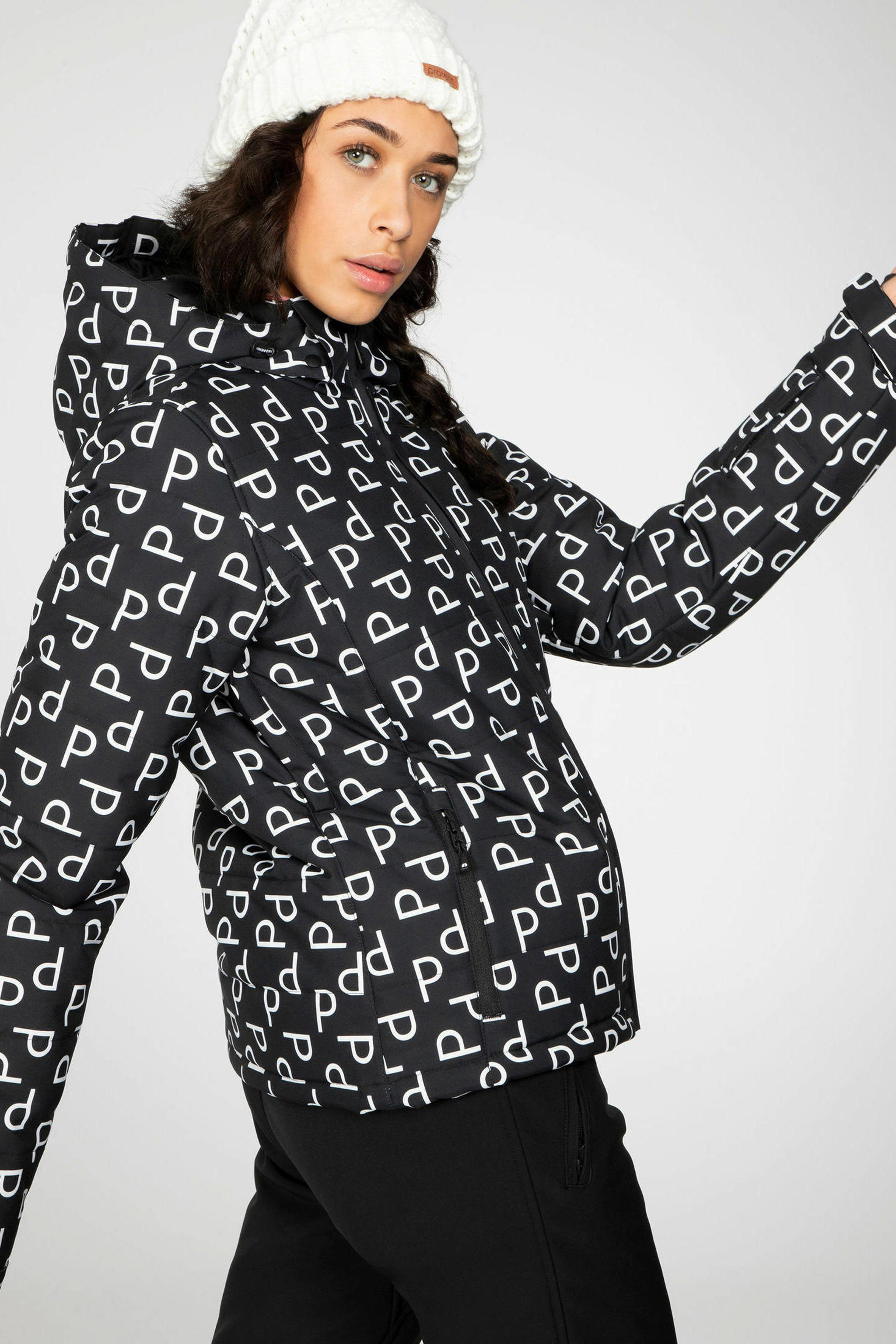 Protest skijack Dallas zwart/goud wehkamp