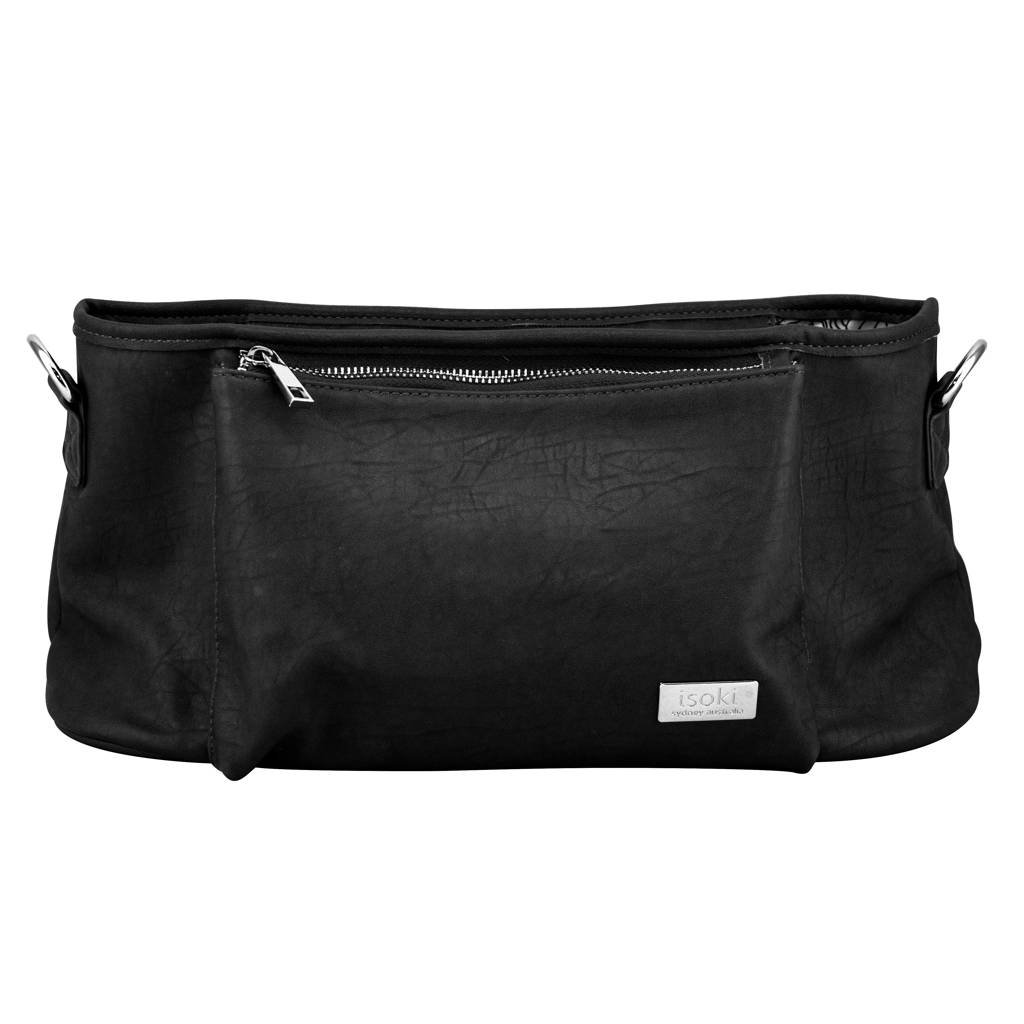 Isoki luiertas Tully strollerbag zwart, Zwart