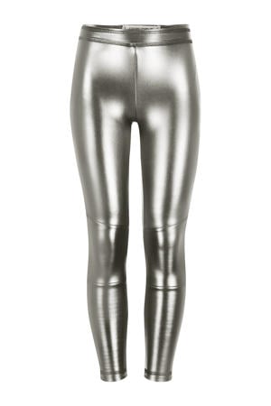 imitatieleren legging Paris metalic zilver