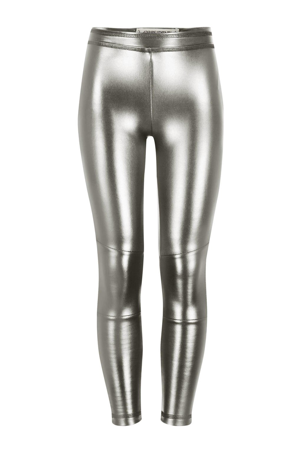 4PRESIDENT imitatieleren legging Paris metalic zilver