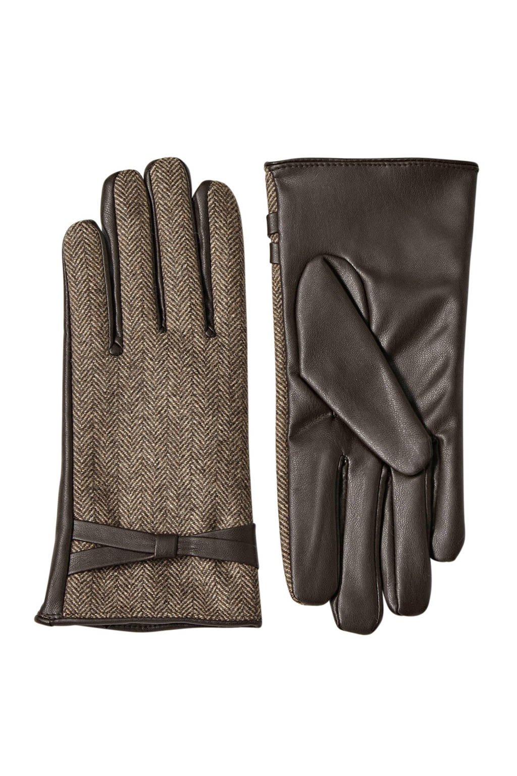 Sarlini handschoenen kaki/olijfgroen, Kaki/olijfgroen