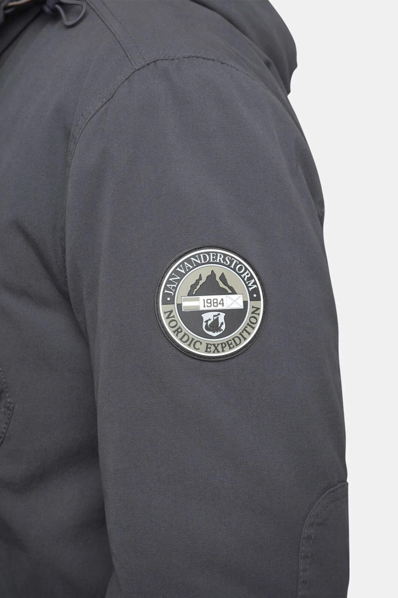 Jan Vanderstorm parka jas Plus Size ISAK grijs | wehkamp
