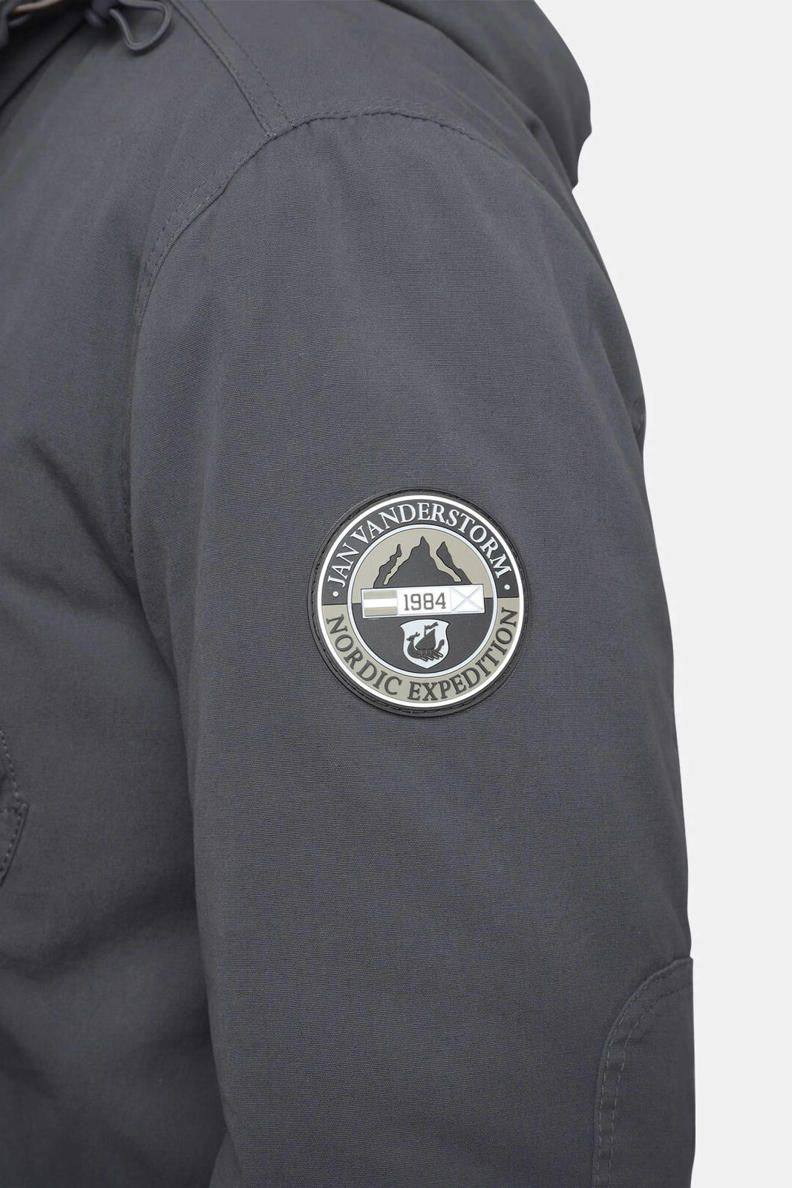 Jan Vanderstorm parka jas Plus Size ISAK grijs | wehkamp