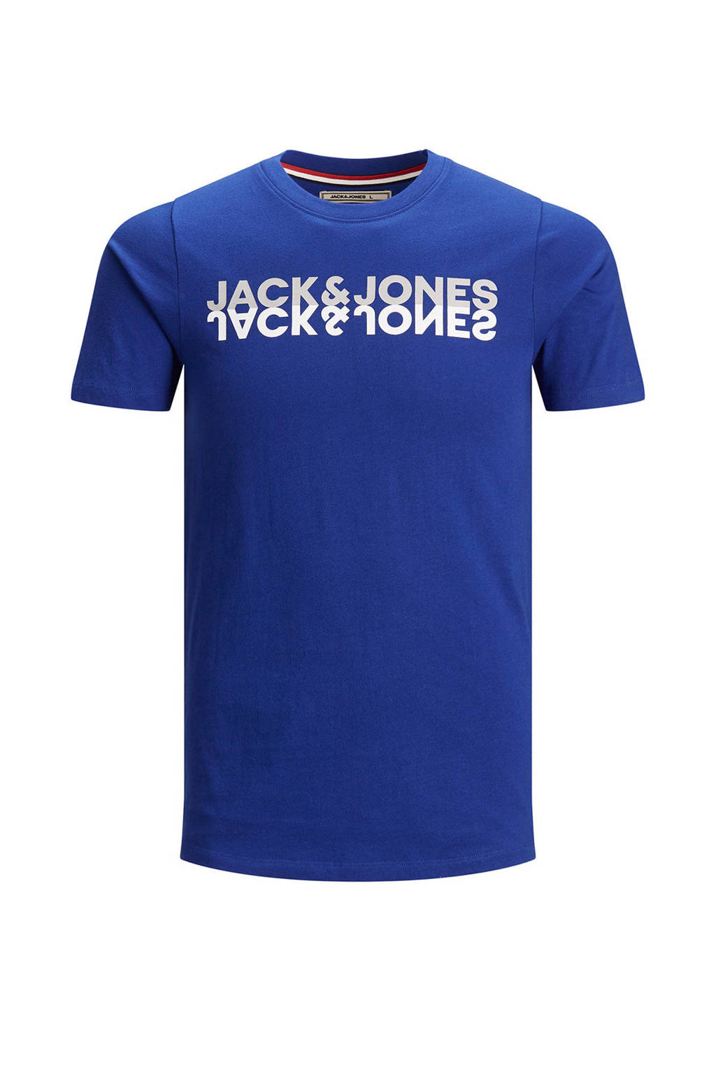 JACK & JONES T-shirt met logo blauw, Blauw