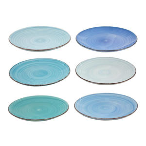 Studio Tavola Dinerborden Ocean Blue ø 26.5 cm - 6 Stuks 