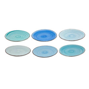 Studio Tavola Ontbijtborden Ocean Blue ø 19 cm - 6 Stuks 