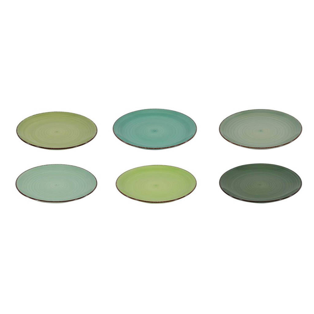 Studio Tavola Ontbijtborden Summer Green (Ø19 cm)(6 stuks), Groen