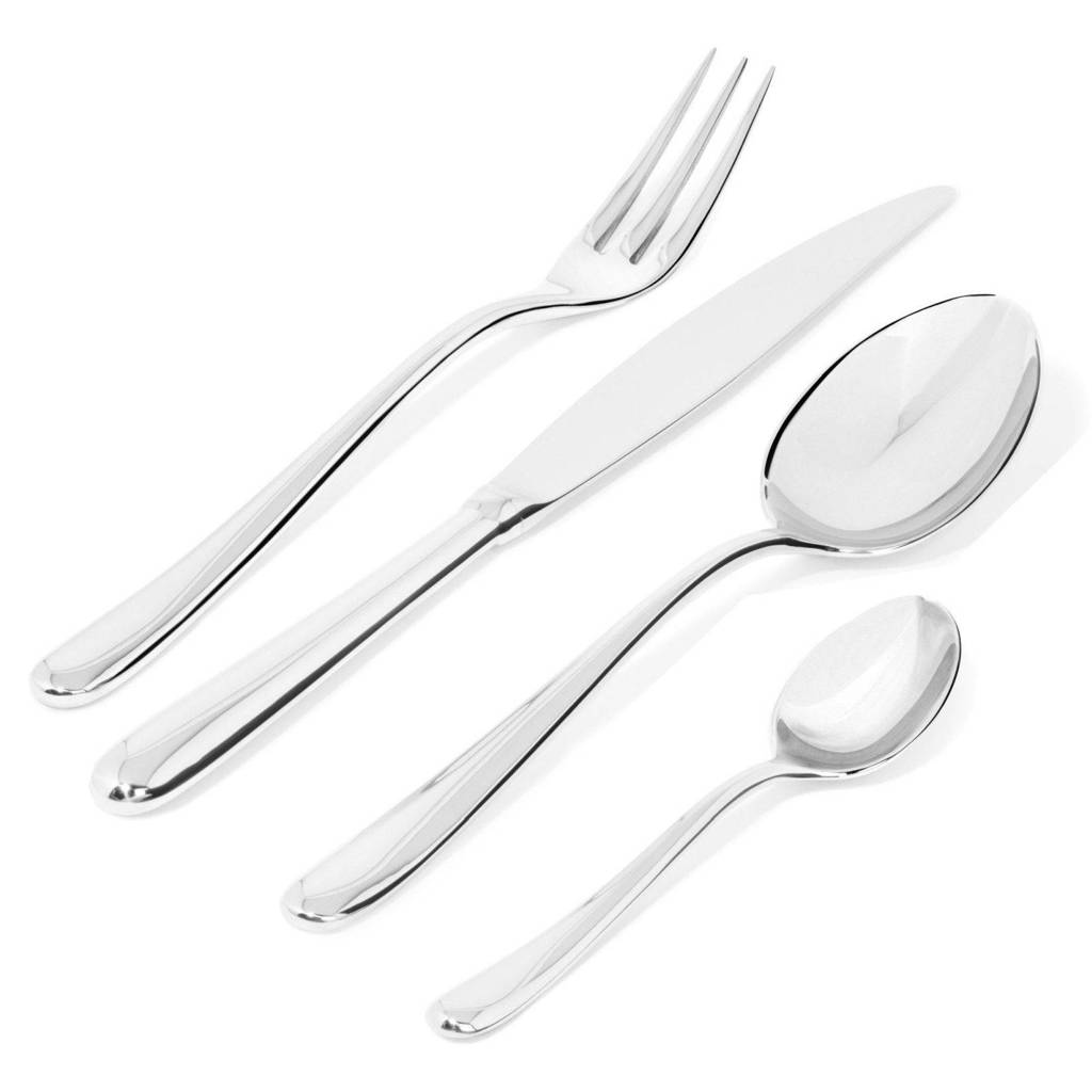 Alessi Bestekset Caccia (24-Delig) (Monoblock), Zilverkleurig