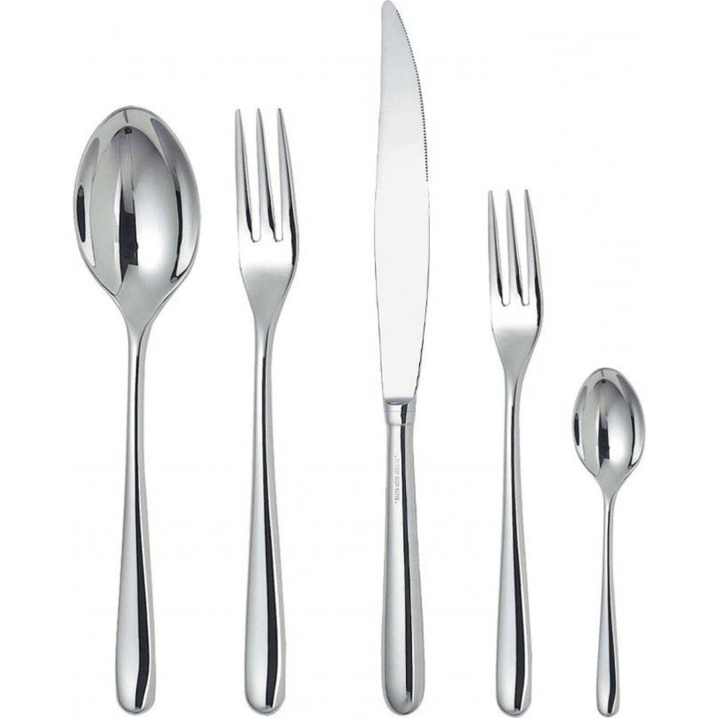 Alessi Bestekset Caccia (5-Delig) Monoblock, Zilverkleurig