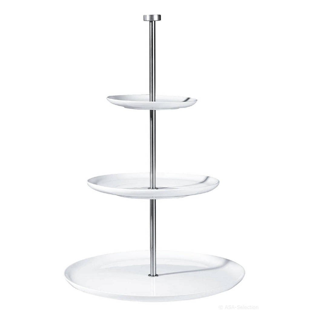ASA Selection Etagere Grande 3 Laags Rond, Wit