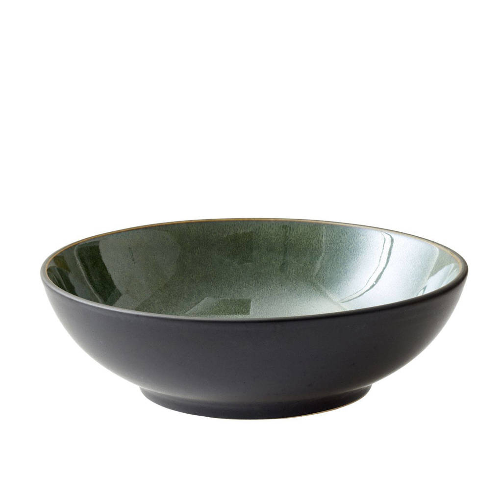 Bitz diep bord - Zwart Donkergroen Ø 24 cm, Groen,zwart