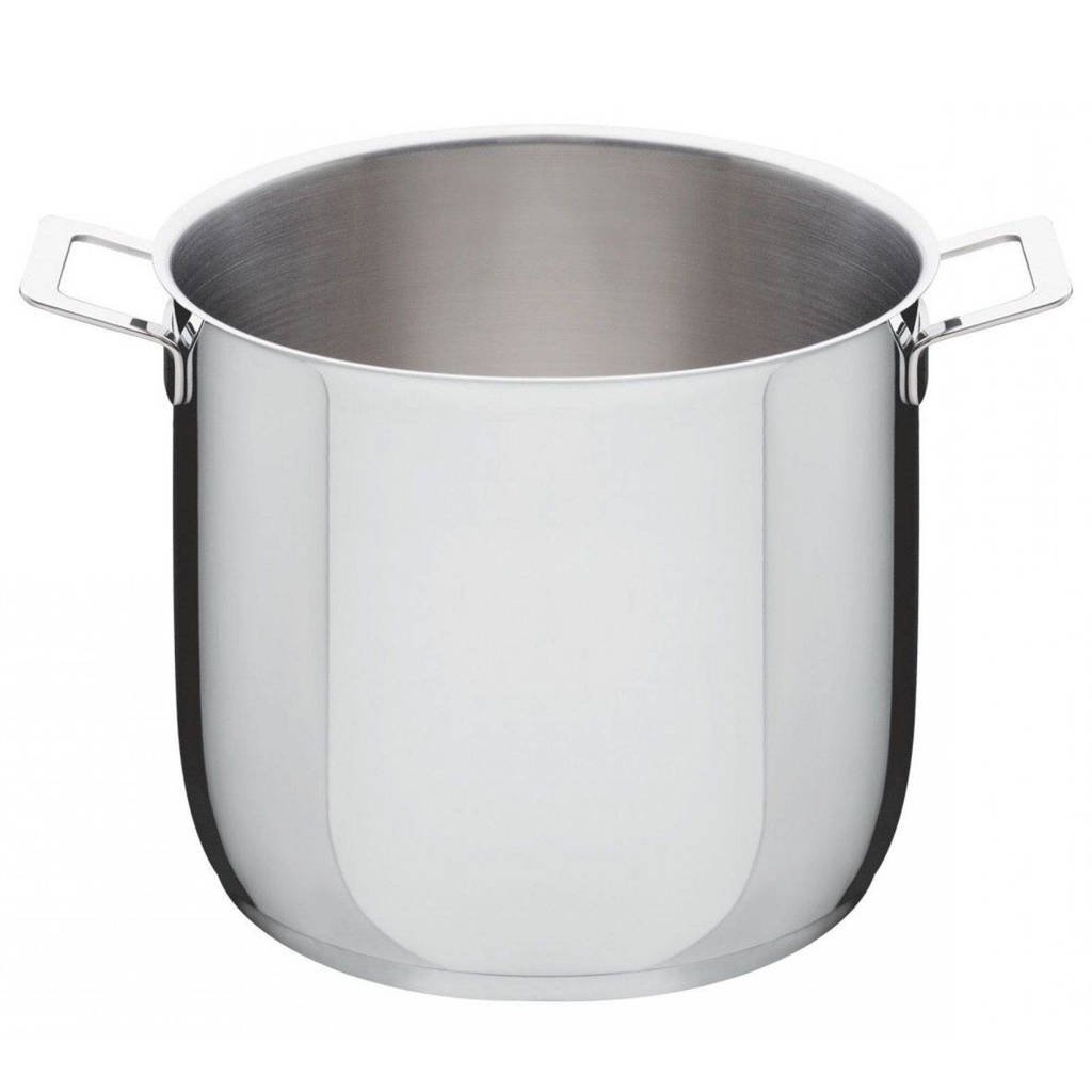 Alessi  soep- en kookpan Pots&Pans 8,8 liter, Zilverkleurig