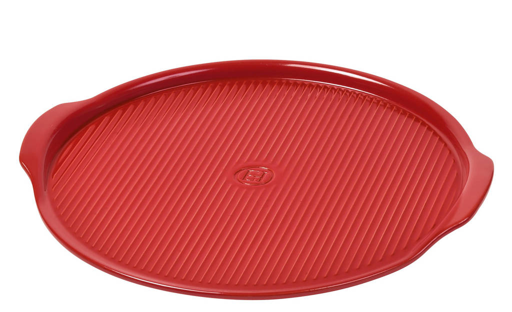 Emile Henry Pizzasteen (40 cm) Grand Cru, Rood